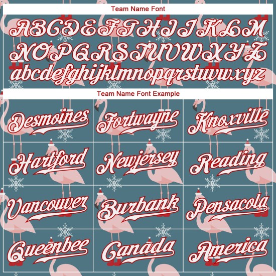Jersey Custom 3D Baseball Weiß-Rot Authentic Teal Weihnachten Jersey Custom 3D Baseball Weiß-Rot Authentic Teal Weihnachten