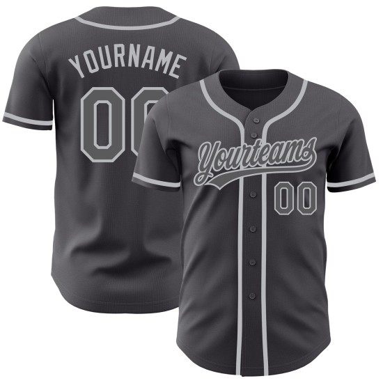 Steel Custom Authentic Trikot Grau Baseball Grau Steel Custom Authentic Trikot Grau Baseball Grau