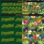 Mit Blumen Ananas Palm Baseball Muster Authentische Jersey Und Muster 3D Tropical Design Custom Blätter Mit Blumen Ananas Palm Baseball Muster Authentische Jersey Und Muster 3D Tropical Design Custom Blätter