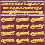 Gold-Weiß Burgund Baseball Custom Jersey Authentic Gold-Weiß Burgund Baseball Custom Jersey Authentic