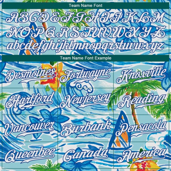 Weiß und Strand Bäume authentische königliche Muster Blumen benutzerdefinierte 3D Baseball Design Jersey Hawaii Palm Weiß und Strand Bäume authentische königliche Muster Blumen benutzerdefinierte 3D Baseball Design Jersey Hawaii Palm