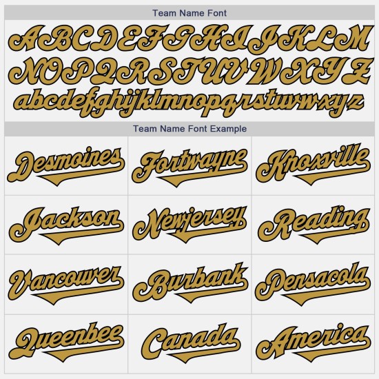 Weißes Baseball-Trikot mit zwei authentischen alten benutzerdefinierten Gold-Schwarz-Tönen Weißes Baseball-Trikot mit zwei authentischen alten benutzerdefinierten Gold-Schwarz-Tönen