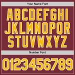 Gold-Weiß Burgund Baseball Custom Jersey Authentic Gold-Weiß Burgund Baseball Custom Jersey Authentic