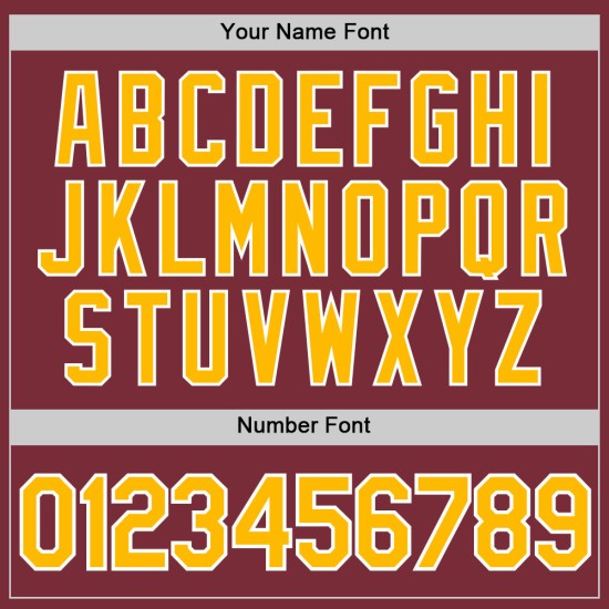 Gold-Weiß Burgund Baseball Custom Jersey Authentic Gold-Weiß Burgund Baseball Custom Jersey Authentic