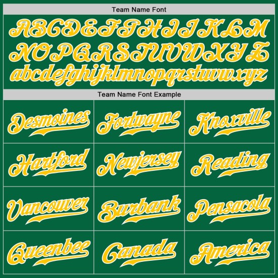 Authentisches Kelly Gold Baseball Grün Nadelstreifen Trikot Gold-Weiß Custom Authentisches Kelly Gold Baseball Grün Nadelstreifen Trikot Gold-Weiß Custom