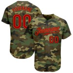 Benutzerdefiniertes Red-Old Baseball Service Authentic Jersey zum Gruß Gold Camo Benutzerdefiniertes Red-Old Baseball Service Authentic Jersey zum Gruß Gold Camo