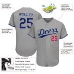 Custom Gray Authentic Baseball Trikot Royal-Rot Custom Gray Authentic Baseball Trikot Royal-Rot