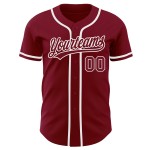 Crimson Jersey Authentic Custom Baseball Crimson-Weiß Crimson Jersey Authentic Custom Baseball Crimson-Weiß