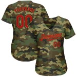 Benutzerdefiniertes Red-Old Baseball Service Authentic Jersey zum Gruß Gold Camo Benutzerdefiniertes Red-Old Baseball Service Authentic Jersey zum Gruß Gold Camo