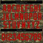 Benutzerdefiniertes Red-Old Baseball Service Authentic Jersey zum Gruß Gold Camo Benutzerdefiniertes Red-Old Baseball Service Authentic Jersey zum Gruß Gold Camo