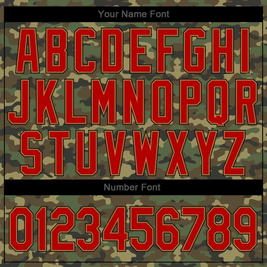 Benutzerdefiniertes Red-Old Baseball Service Authentic Jersey zum Gruß Gold Camo Benutzerdefiniertes Red-Old Baseball Service Authentic Jersey zum Gruß Gold Camo