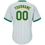 Throwback Shirt Baseball Kelly Rib-Strick Custom Green Jersey Authentic Nadelstreifen Weiß Grün-Gold Kelly Throwback Shirt Baseball Kelly Rib-Strick Custom Green Jersey Authentic Nadelstreifen Weiß Grün-Gold Kelly