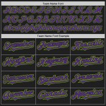 Jersey Authentic Raglan Lila-Neon Ärmel Grün Custom Baseball Schwarz Jersey Authentic Raglan Lila-Neon Ärmel Grün Custom Baseball Schwarz