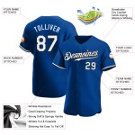Jersey Weiß-Schwarz Baseball Royal Authentic Custom Jersey Weiß-Schwarz Baseball Royal Authentic Custom