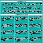 Weißes authentisches Jersey, schwarzer Nadelstreifen, Aqua, benutzerdefinierter Baseball Weißes authentisches Jersey, schwarzer Nadelstreifen, Aqua, benutzerdefinierter Baseball