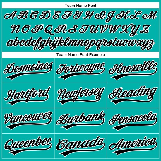 Weißes authentisches Jersey, schwarzer Nadelstreifen, Aqua, benutzerdefinierter Baseball Weißes authentisches Jersey, schwarzer Nadelstreifen, Aqua, benutzerdefinierter Baseball