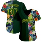 Mit Blumen Ananas Palm Baseball Muster Authentische Jersey Und Muster 3D Tropical Design Custom Blätter Mit Blumen Ananas Palm Baseball Muster Authentische Jersey Und Muster 3D Tropical Design Custom Blätter