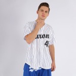 Schwarz Weiß Schwarz-Grau Nadelstreifen Jersey Custom Baseball Schwarz Weiß Schwarz-Grau Nadelstreifen Jersey Custom Baseball