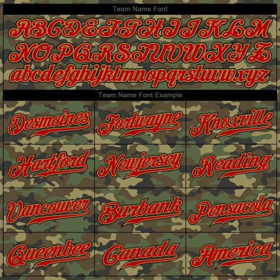 Benutzerdefiniertes Red-Old Baseball Service Authentic Jersey zum Gruß Gold Camo Benutzerdefiniertes Red-Old Baseball Service Authentic Jersey zum Gruß Gold Camo