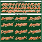 Nadelstreifentrikot Custom Weiß Authentic Baseball Grün Orange-Weiß Nadelstreifentrikot Custom Weiß Authentic Baseball Grün Orange-Weiß
