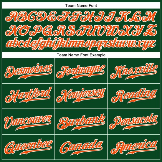 Nadelstreifentrikot Custom Weiß Authentic Baseball Grün Orange-Weiß Nadelstreifentrikot Custom Weiß Authentic Baseball Grün Orange-Weiß