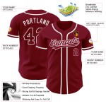 Crimson Jersey Authentic Custom Baseball Crimson-Weiß Crimson Jersey Authentic Custom Baseball Crimson-Weiß