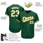 Kelly Jersey Weiß-Gold Baseball Custom Grün Authentic Kelly Jersey Weiß-Gold Baseball Custom Grün Authentic