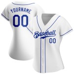 Weißes Royal Authentic Jersey Custom Baseball Weißes Royal Authentic Jersey Custom Baseball