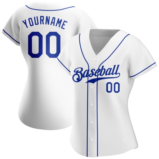Weißes Royal Authentic Jersey Custom Baseball Weißes Royal Authentic Jersey Custom Baseball