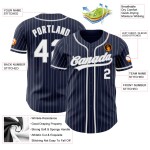 Jersey Navy Weiß-Grau Nadelstreifen Authentic Baseball Custom Weiß Jersey Navy Weiß-Grau Nadelstreifen Authentic Baseball Custom Weiß