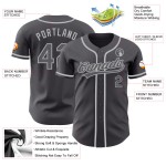 Steel Custom Authentic Trikot Grau Baseball Grau Steel Custom Authentic Trikot Grau Baseball Grau