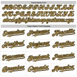 Altes Gold-Schwarzes Baseballtrikot Authentic White Custom