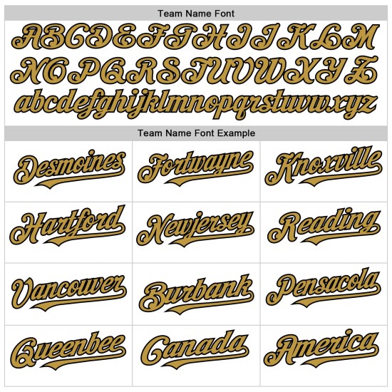 Altes Gold-Schwarzes Baseballtrikot Authentic White Custom