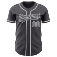 Steel Custom Authentic Trikot Grau Baseball Grau