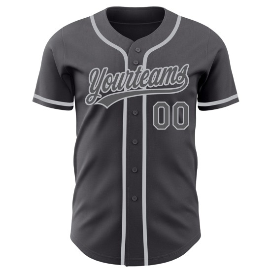 Steel Custom Authentic Trikot Grau Baseball Grau Steel Custom Authentic Trikot Grau Baseball Grau
