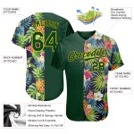 Mit Blumen Ananas Palm Baseball Muster Authentische Jersey Und Muster 3D Tropical Design Custom Blätter Mit Blumen Ananas Palm Baseball Muster Authentische Jersey Und Muster 3D Tropical Design Custom Blätter