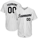 Schwarz Weiß Schwarz-Grau Nadelstreifen Jersey Custom Baseball Schwarz Weiß Schwarz-Grau Nadelstreifen Jersey Custom Baseball