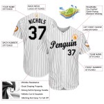 Schwarz Weiß Schwarz-Grau Nadelstreifen Jersey Custom Baseball Schwarz Weiß Schwarz-Grau Nadelstreifen Jersey Custom Baseball
