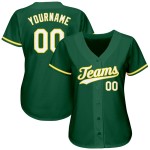 Kelly Jersey Weiß-Gold Baseball Custom Grün Authentic Kelly Jersey Weiß-Gold Baseball Custom Grün Authentic