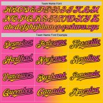 Mode Authentische Jersey Custom Gelb Rosa-Schwarz Gradienten Baseball Mode Authentische Jersey Custom Gelb Rosa-Schwarz Gradienten Baseball
