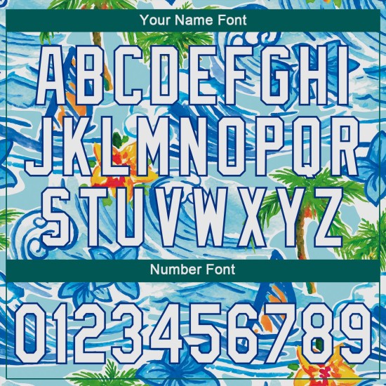 Weiß und Strand Bäume authentische königliche Muster Blumen benutzerdefinierte 3D Baseball Design Jersey Hawaii Palm Weiß und Strand Bäume authentische königliche Muster Blumen benutzerdefinierte 3D Baseball Design Jersey Hawaii Palm