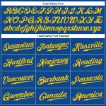 Benutzerdefiniertes gold-weißes Royal Authentic Jersey Baseball Benutzerdefiniertes gold-weißes Royal Authentic Jersey Baseball