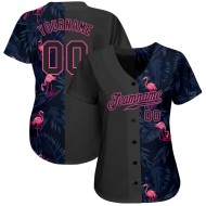 Baseball Flamingo 3D Benutzerdefiniertes authentisches Designmuster-Trikot